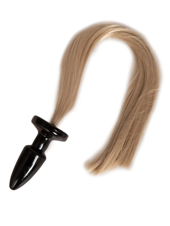 Rubber Plug with Horse Tail HonourSkintwocom Male Sex Toys