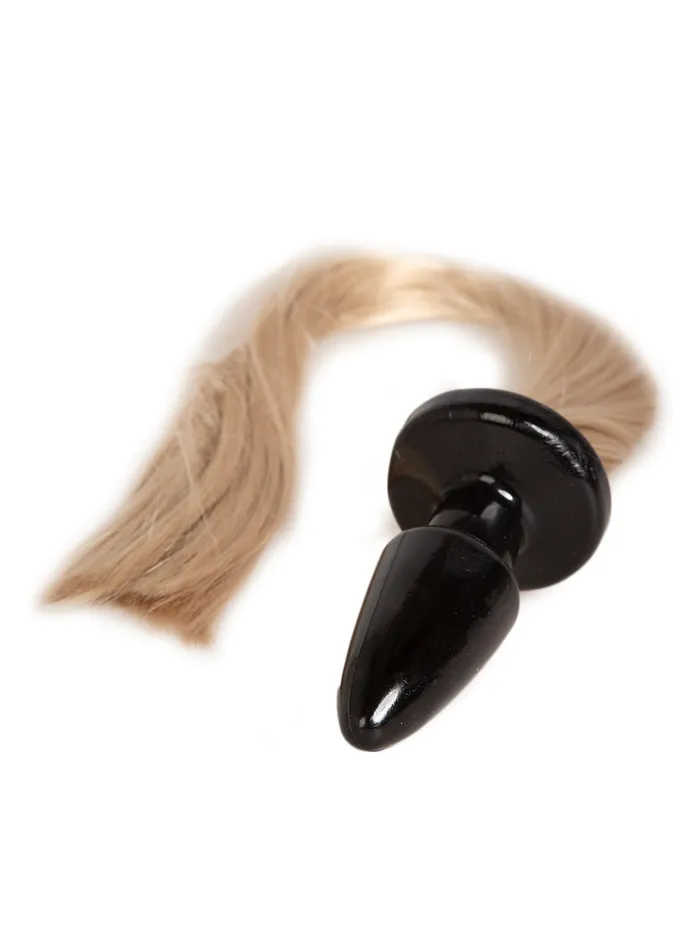 Rubber Plug with Horse Tail HonourSkintwocom Male Sex Toys