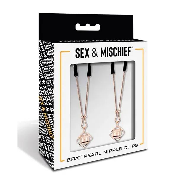 Sex Mischief Couples Sportsheets Sex Mischief Brat Pearl Nipple Jewelry