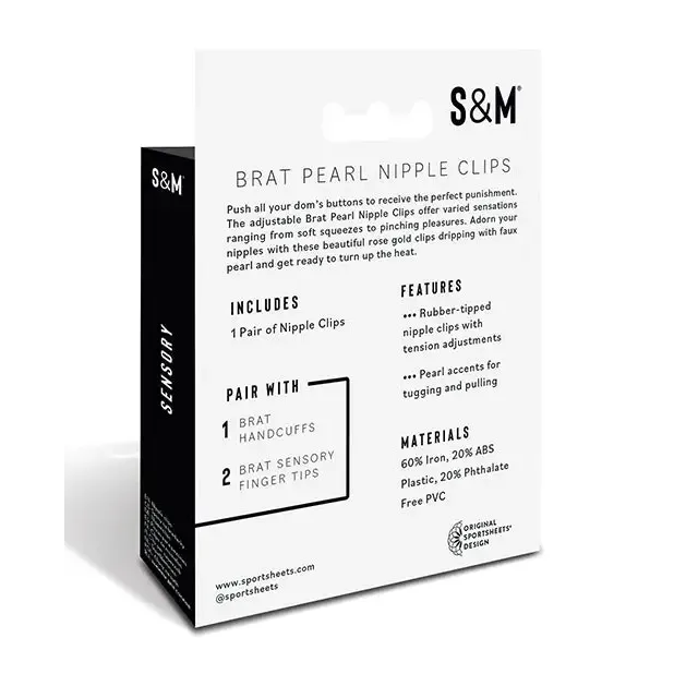 Sex Mischief Couples Sportsheets Sex Mischief Brat Pearl Nipple Jewelry