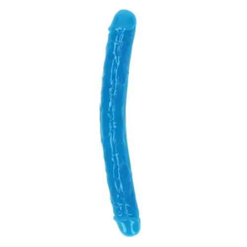 SHOTS AMERICA Dildos RealRock Glow in the Dark Double Dong 12 in DualEnded Dildo Neon Blue SHOTS AMERICA Dildos RealRock Glow in the Dark Double Dong 12 in DualEnded Dildo Neon Blue
