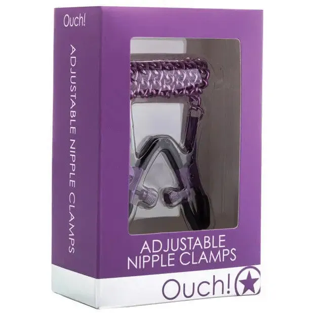 Shots America Shots Ouch Adjustable Nipple Clamps Wchain Vibrators
