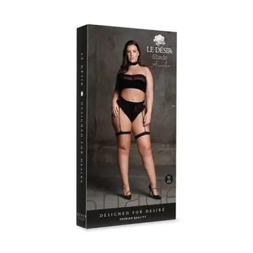 Shots Le Desir Shade Ananke XII 3Piece with Choker Bandeau Top Panty with Garters Black Queen Size SHOTS AMERICA Female Sex Toys Shots Le Desir Shade Ananke XII 3Piece with Choker Bandeau Top Panty with Garters Black Queen Size SHOTS AMERICA Female Sex Toys