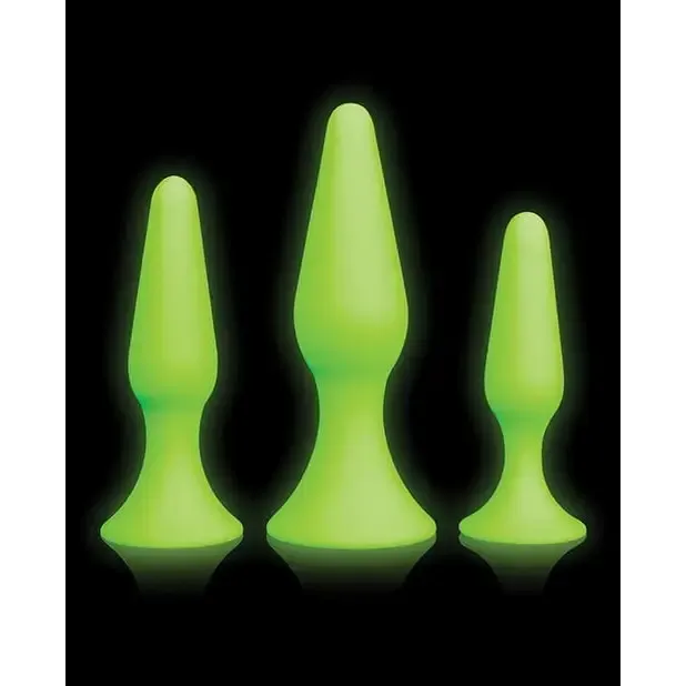 Shots Ouch Butt Plug Set Glow In The Dark Shots America Anal