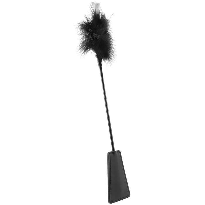 Shots Toys Anal Ouch Feather Crop in Black