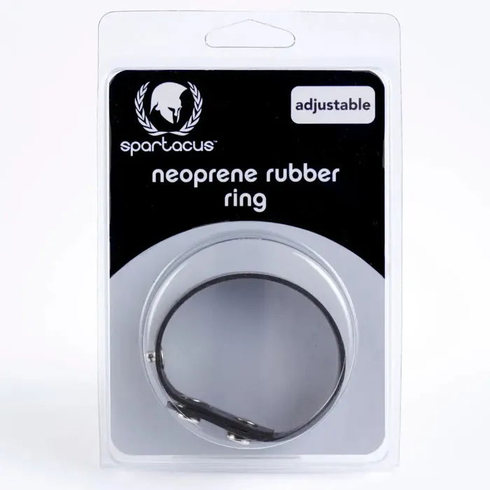 Spartacus 3 Snap Rubber Cock Ring Rub11 Male Sex Toys