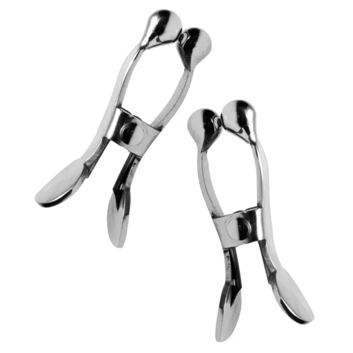 Stainless Steel Balltipped Nipple Clamps Master Series Male Sex Toys