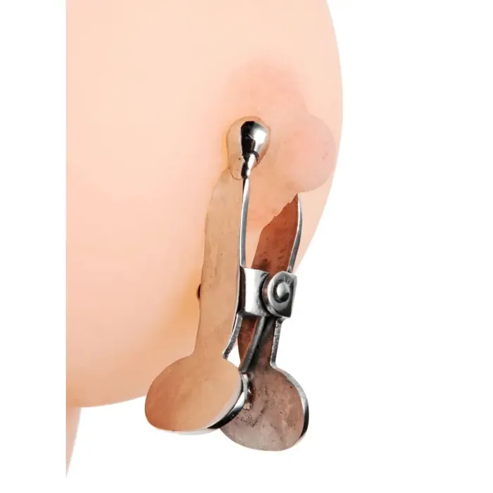Stainless Steel Balltipped Nipple Clamps Master Series Male Sex Toys