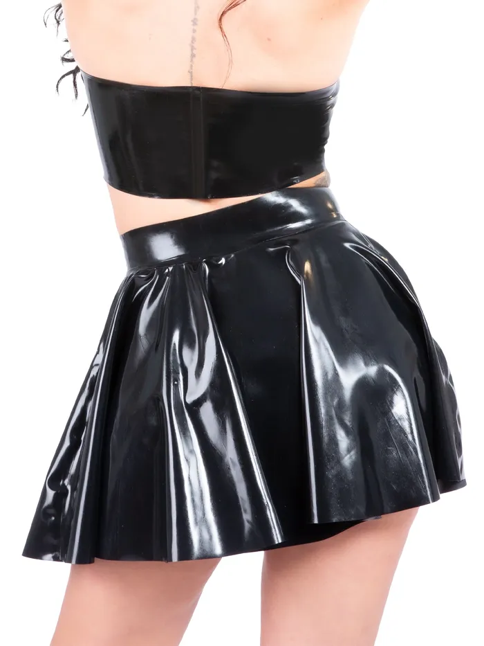 Swirl Latex Skirt Black HonourSkintwocom Anal