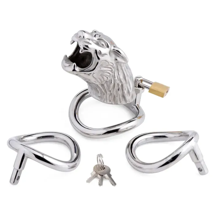 Tiger King Locking Chastity Cage Master Series Male Sex Toys