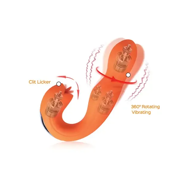 UC Global Trade INC Honey Play Box Joi Rotating Head Gspot Vibrator and Clit Licker Maroon Vibrators