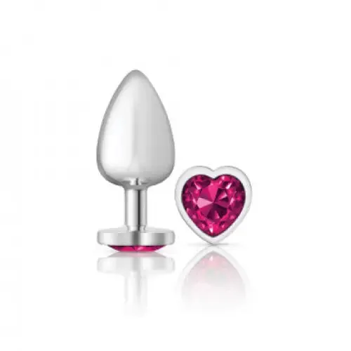 Viben Anal Cheeky Charms Heart Bright Pink Silver Plug
