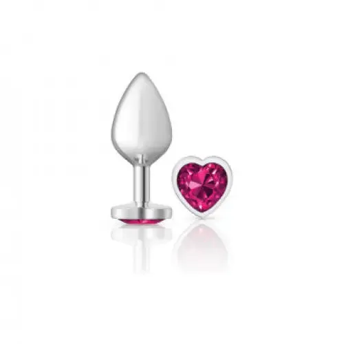 Viben Anal Cheeky Charms Heart Bright Pink Silver Plug