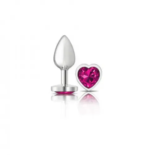 Viben Anal Cheeky Charms Heart Bright Pink Silver Plug