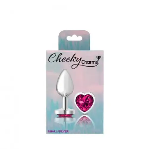 Viben Anal Cheeky Charms Heart Bright Pink Silver Plug