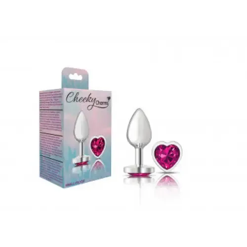 Viben Anal Cheeky Charms Heart Bright Pink Silver Plug