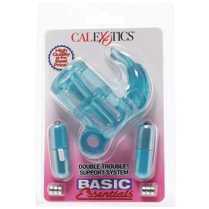 Vibrators CalExotics Double Trouble Vibrating Support System in Blue