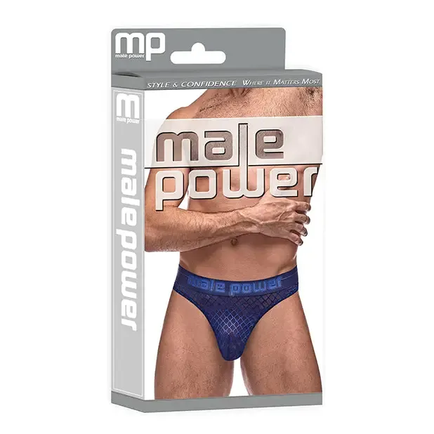 Vibrators Diamond Mesh Bong Thong Blue Male Power