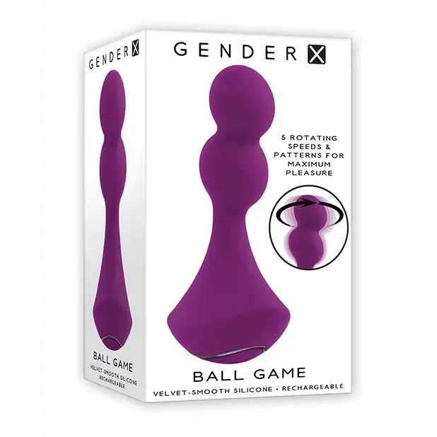 Vibrators Gender X Ball Game Rechargeable Rotating Silicone Vibrator Purple Gender X Vibrators Gender X Ball Game Rechargeable Rotating Silicone Vibrator Purple Gender X