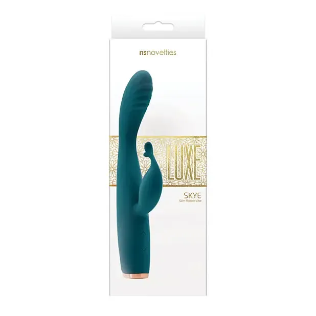 Vibrators NS Novelties Luxe Skye Rechargeable Slim Rabbit Vibe Green