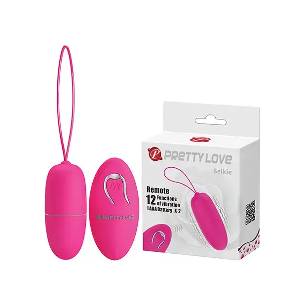 Vibrators Pretty Love Pretty Love Selkie Battery Powered Egg Fuchsia