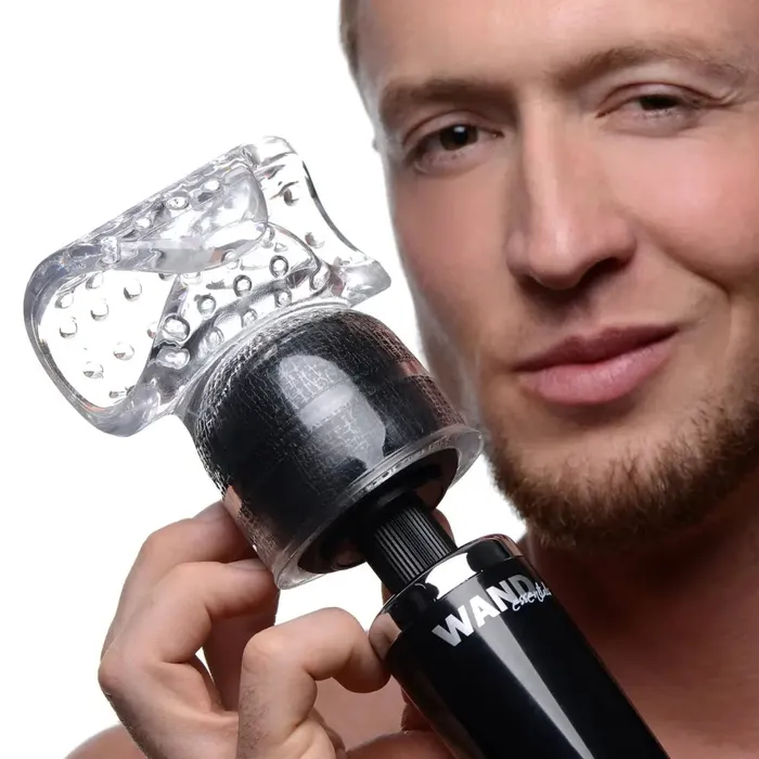 Wand Essentials Male Sex Toys Vibrastroke Masturbator Wand Attachement
