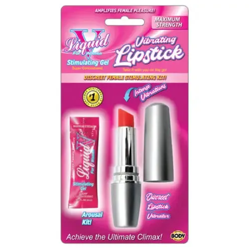 Wet Dreams Inc Body Action Couples Liquid V Vibrating Lipstick Kit