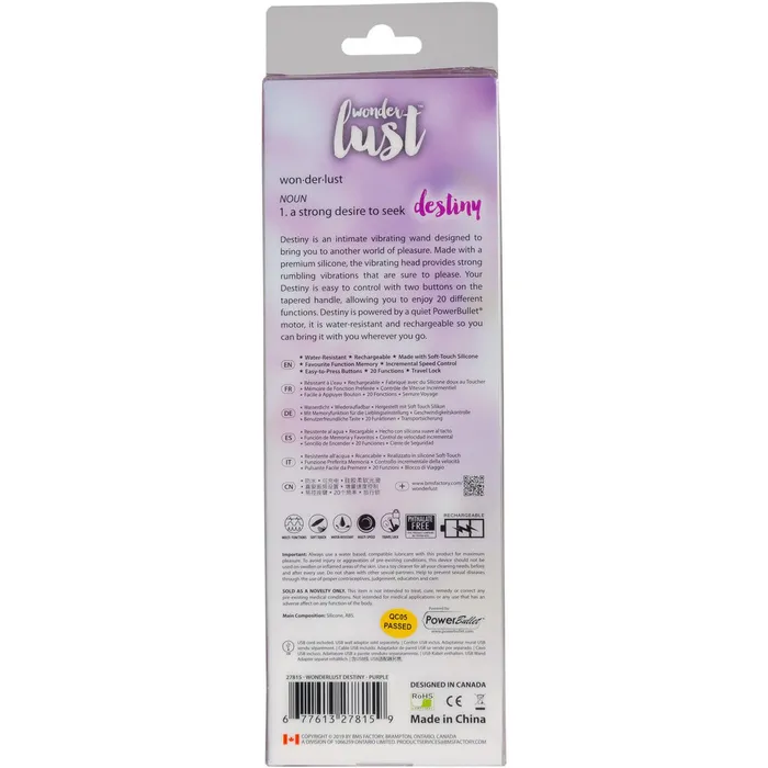 Wonderlust Vibrators Wonderlust Destiny Purple