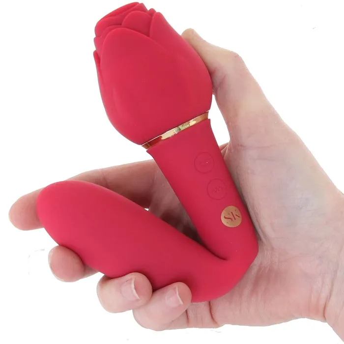 XGen Female Sex Toys Rosegasm Twosome Dual Ended Suction Vibe XGen Female Sex Toys Rosegasm Twosome Dual Ended Suction Vibe
