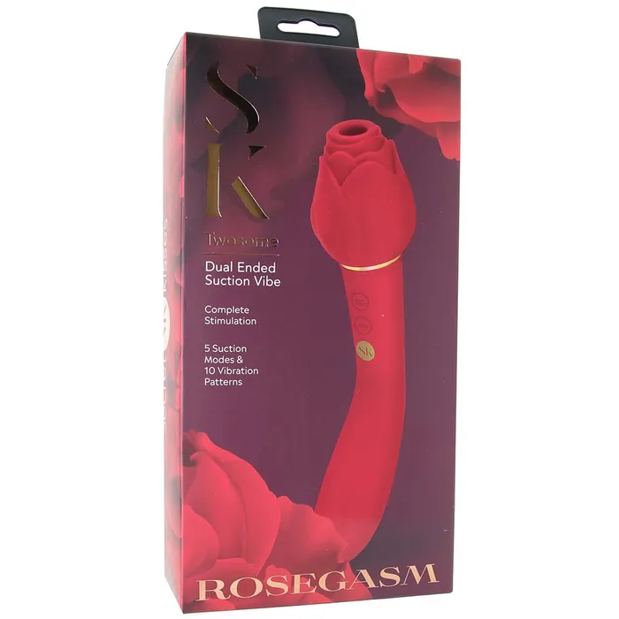 XGen Female Sex Toys Rosegasm Twosome Dual Ended Suction Vibe XGen Female Sex Toys Rosegasm Twosome Dual Ended Suction Vibe