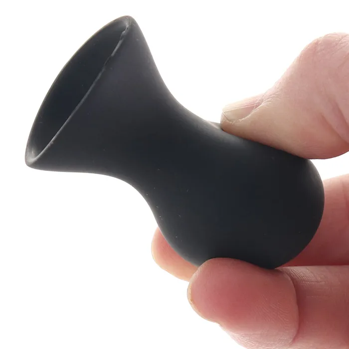 XGen Female Sex Toys Size Up Silicone Nipple Suckers in Black