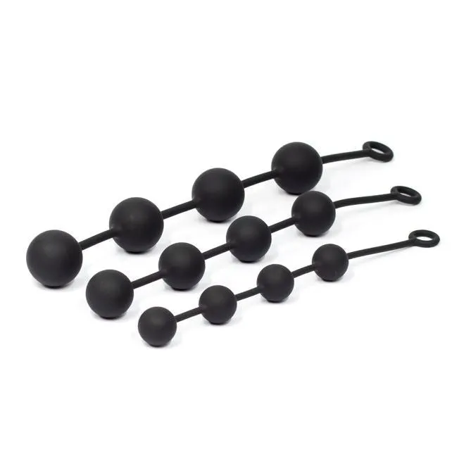 XplayX Anal Silicone Anal Balls Black