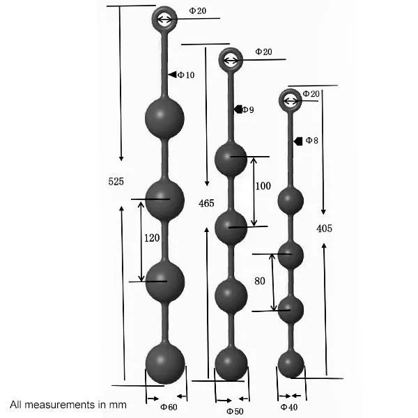 XplayX Anal Silicone Anal Balls Black