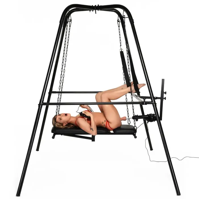 XR Brands Female Sex Toys Throne Deluxe Adjustable Sling With Sex Machine XR Brands Female Sex Toys Throne Deluxe Adjustable Sling With Sex Machine