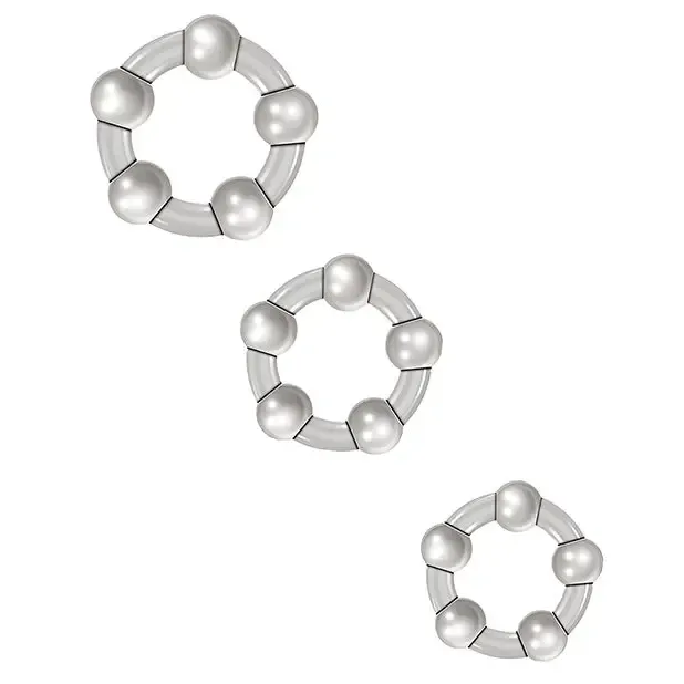 Zero Tolerance Anal Zero Tolerance Three Amigos 3Piece Cockring Set Clear Zero Tolerance Anal Zero Tolerance Three Amigos 3Piece Cockring Set Clear