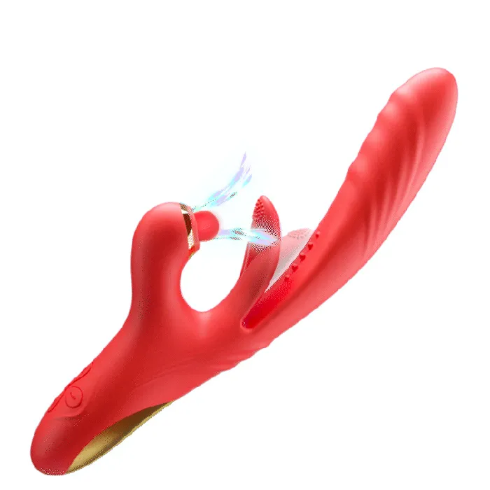 4 IN 1 Thrusting Vibrator with Licking Vibration Clit Tapping Amovibe Female Sex Toys