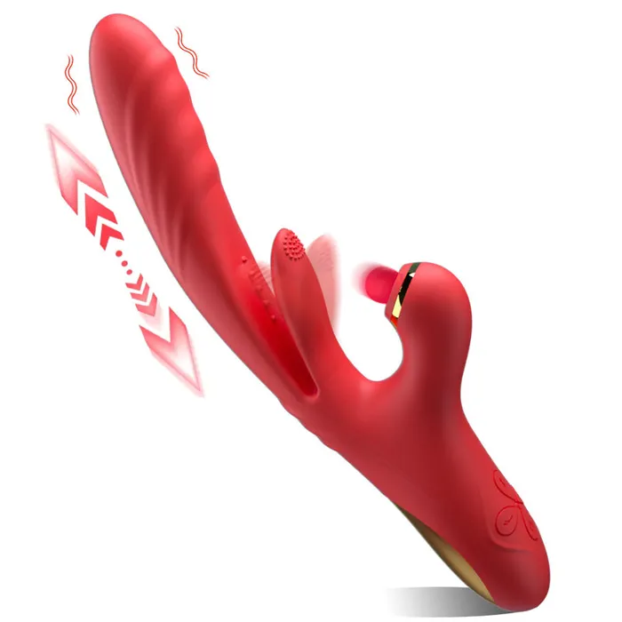 4 IN 1 Thrusting Vibrator with Licking Vibration Clit Tapping Amovibe Female Sex Toys 4 IN 1 Thrusting Vibrator with Licking Vibration Clit Tapping Amovibe Female Sex Toys