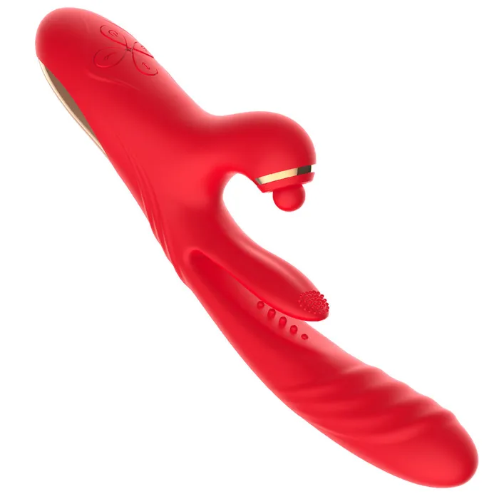 4 IN 1 Thrusting Vibrator with Licking Vibration Clit Tapping Amovibe Female Sex Toys 4 IN 1 Thrusting Vibrator with Licking Vibration Clit Tapping Amovibe Female Sex Toys