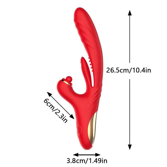 4 IN 1 Thrusting Vibrator with Licking Vibration Clit Tapping Amovibe Female Sex Toys 4 IN 1 Thrusting Vibrator with Licking Vibration Clit Tapping Amovibe Female Sex Toys