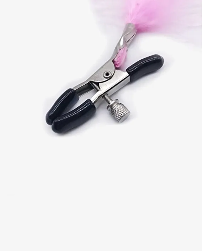 Adultskart Feather Nipple Clips Nipple Clamps 1 pair pink Vibrators