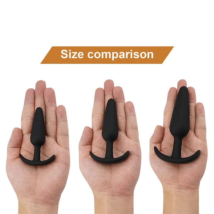 Amovibe Anal Curved Base 3Piece Beginner Anal Plug Set