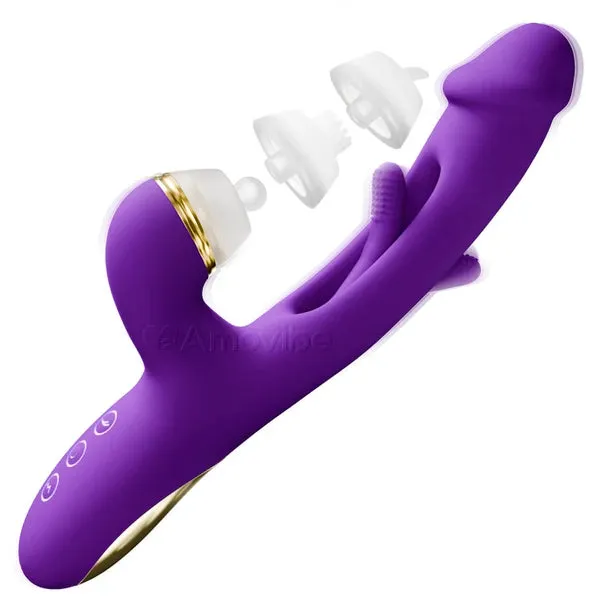 Amovibe Female Sex Toys Innovative Flapping G spot Vibrator with Replaceable Silicone Sleeves for Tapping Tickling Licking Function Amovibe Female Sex Toys Innovative Flapping G spot Vibrator with Replaceable Silicone Sleeves for Tapping Tickling Licking Function