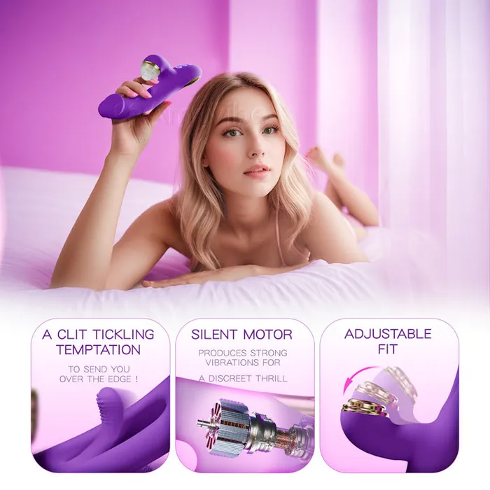 Amovibe Female Sex Toys Innovative Flapping G spot Vibrator with Replaceable Silicone Sleeves for Tapping Tickling Licking Function Amovibe Female Sex Toys Innovative Flapping G spot Vibrator with Replaceable Silicone Sleeves for Tapping Tickling Licking Function