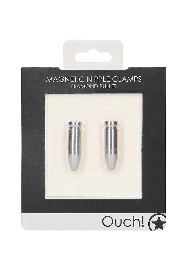 Anal Free Gifts Diamond Mag Nipple Clamps Silver