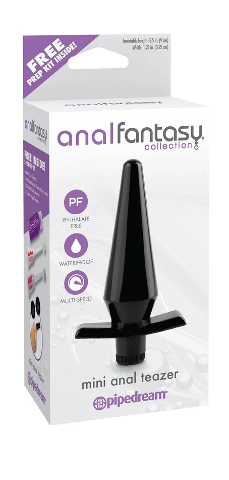 Anal Pipedream Pipedream Anal Fantasy Mini Anal Teazer Vibrating Butt Plug Black