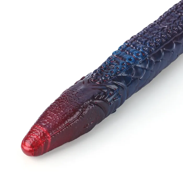 Anal Platinum Silicone Series Fantasy Octopussy Platinum Silicone Dildo 122 Inch Metallic Red