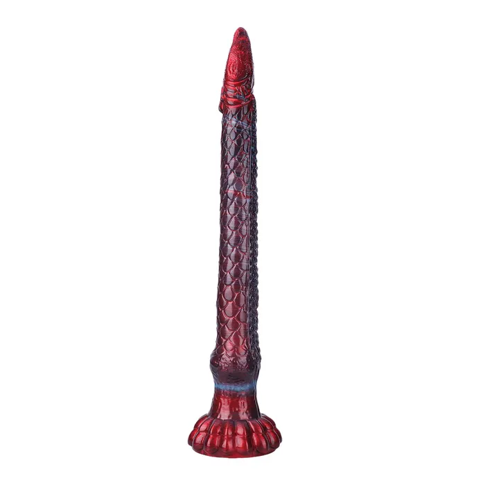 Anal Platinum Silicone Series Fantasy Octopussy Platinum Silicone Dildo 122 Inch Metallic Red