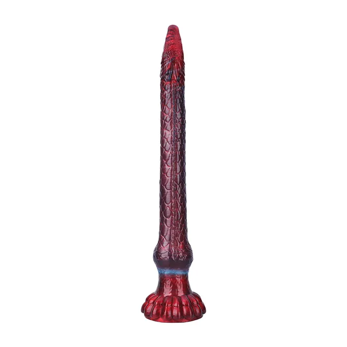 Anal Platinum Silicone Series Fantasy Octopussy Platinum Silicone Dildo 122 Inch Metallic Red