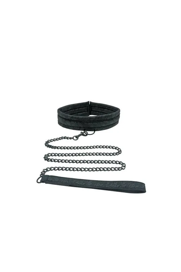 Anal Sportsheets Sincerely by Sportsheets Lace Collar Leash Black