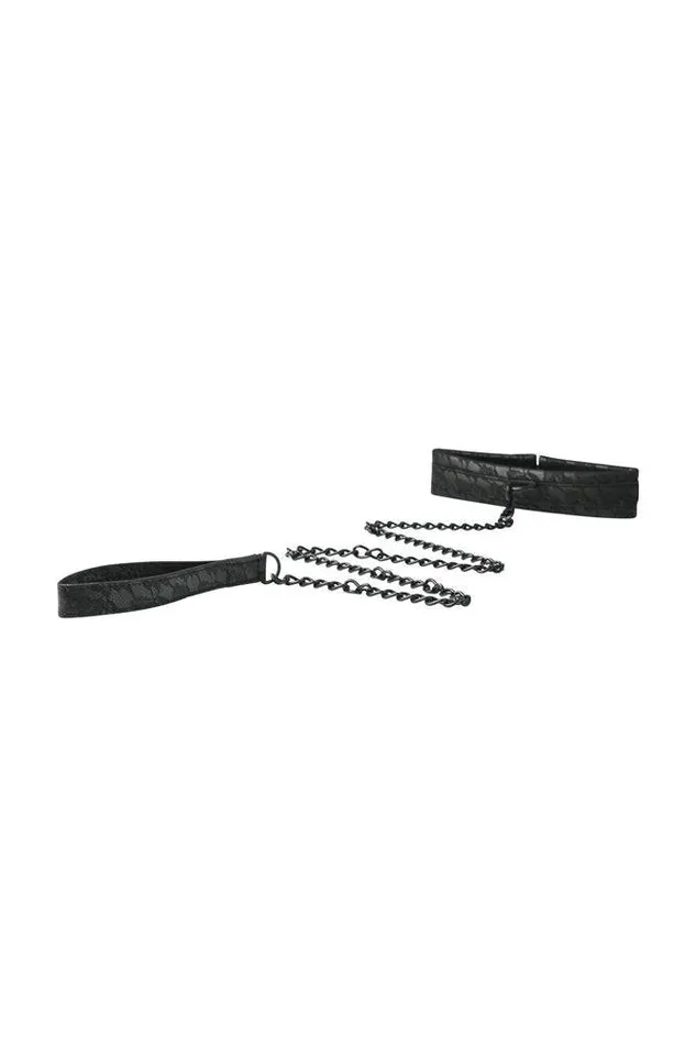 Anal Sportsheets Sincerely by Sportsheets Lace Collar Leash Black